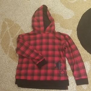 Hooded sweatshirt red and black girls